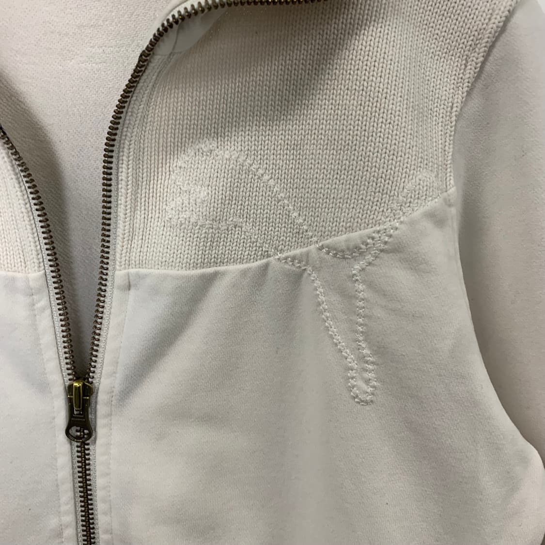 푸마 자수로고 화이트 코튼 져지  상품이미지4