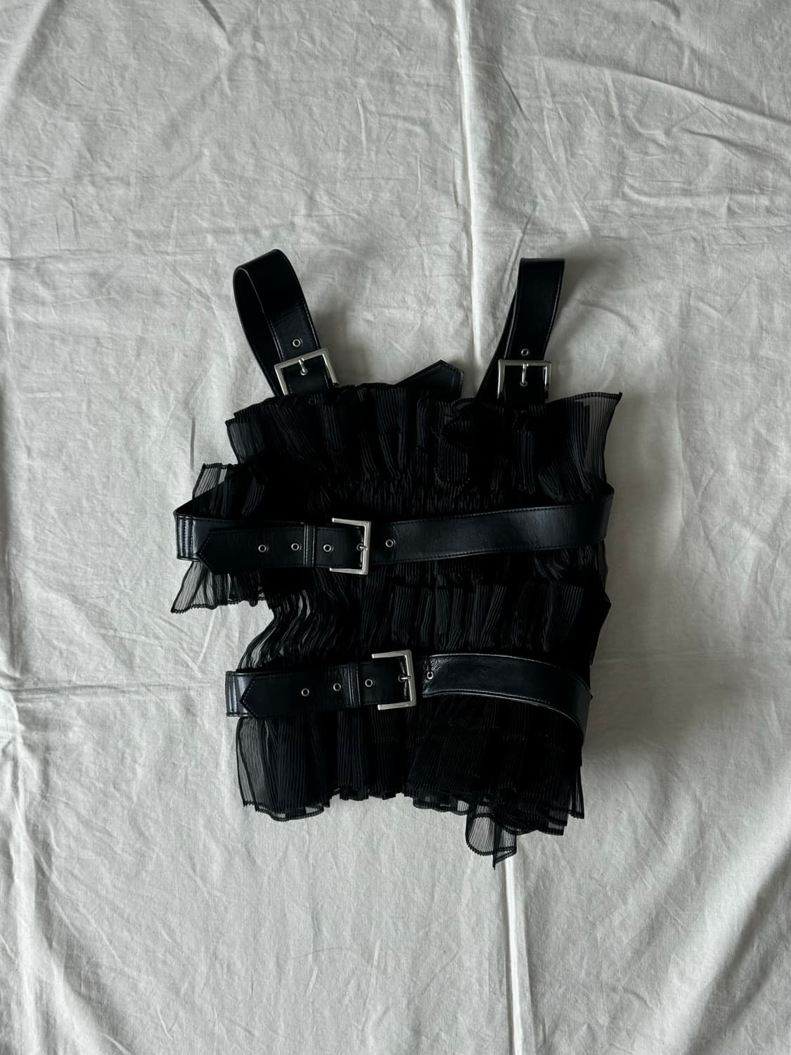 Noir Kei Ninomiya 블랙 튤 탑 상품이미지2