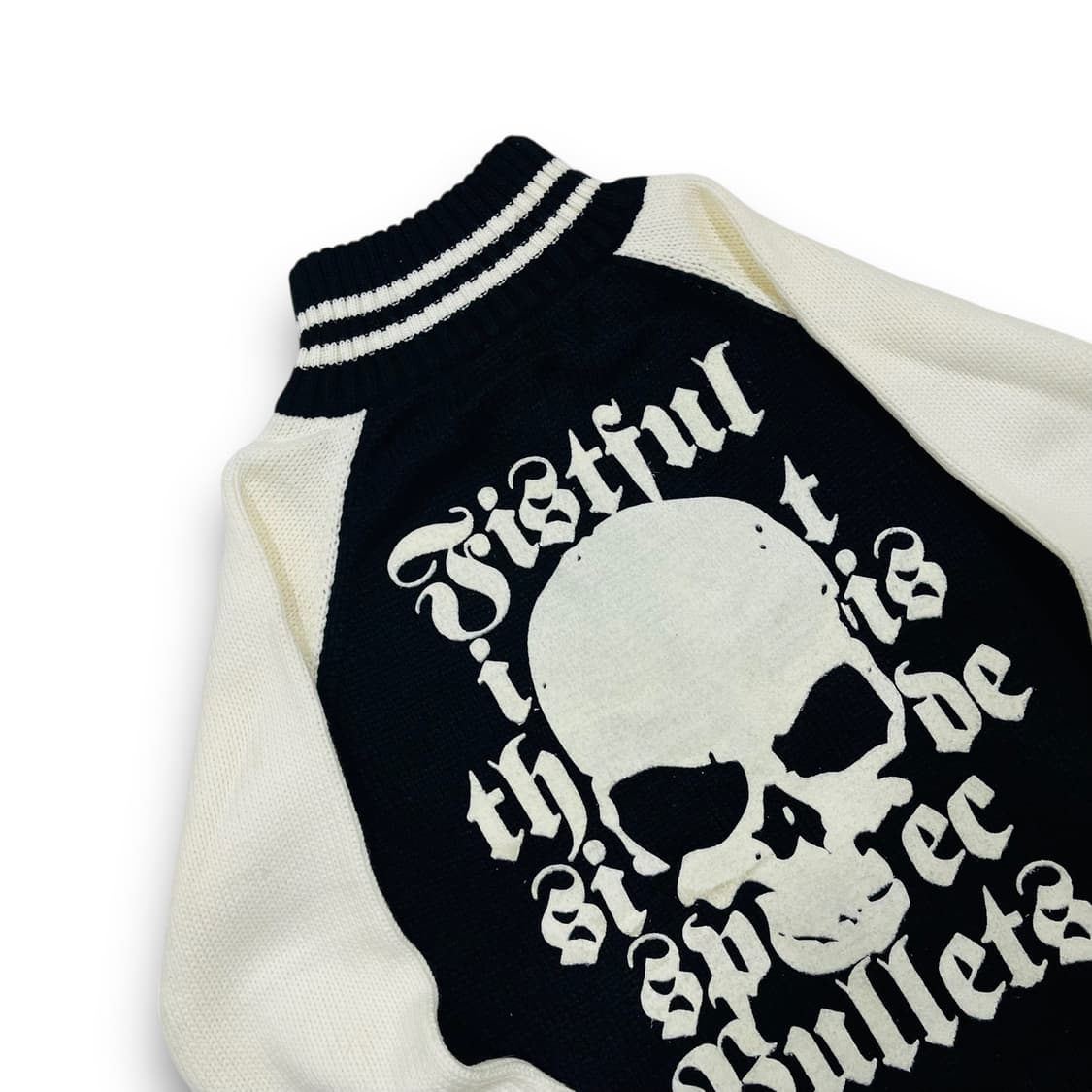 Shake Punk skull Bad Diction knit zip-up 상품이미지6
