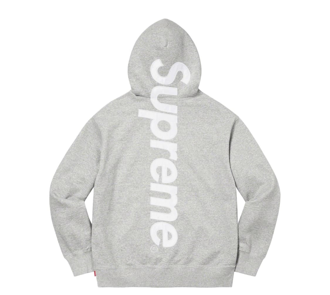 (xl) 슈프림 사틴 아플리케 후드 티셔츠 그레이 상품이미지1