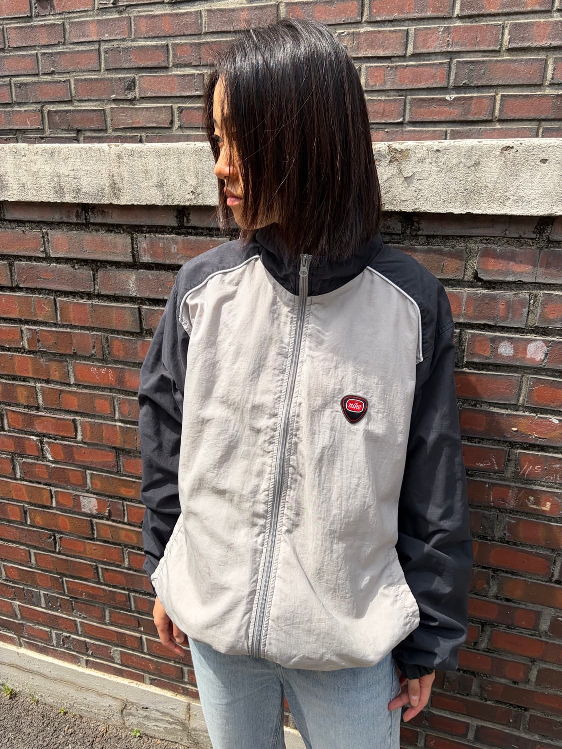 00s Nike 투톤 나일론 자켓 XL 상품이미지1