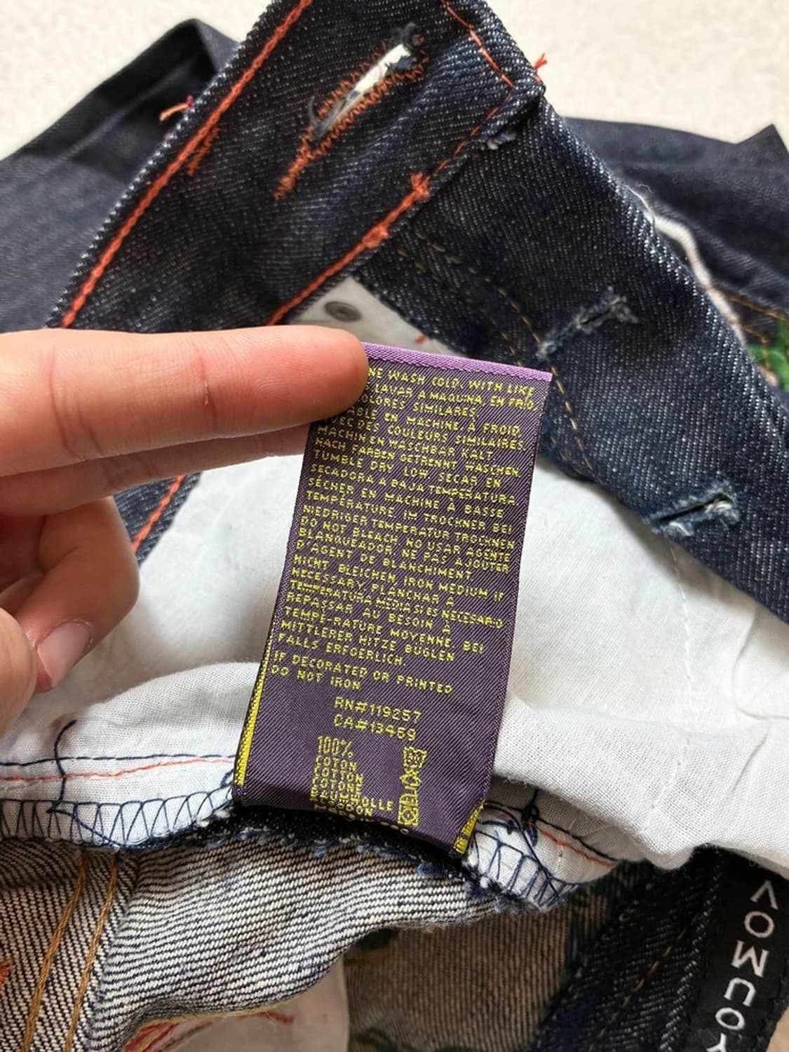 에드하디 크리스찬 오디지에 00's 자수 데님 팬츠 PN6696 상품이미지10