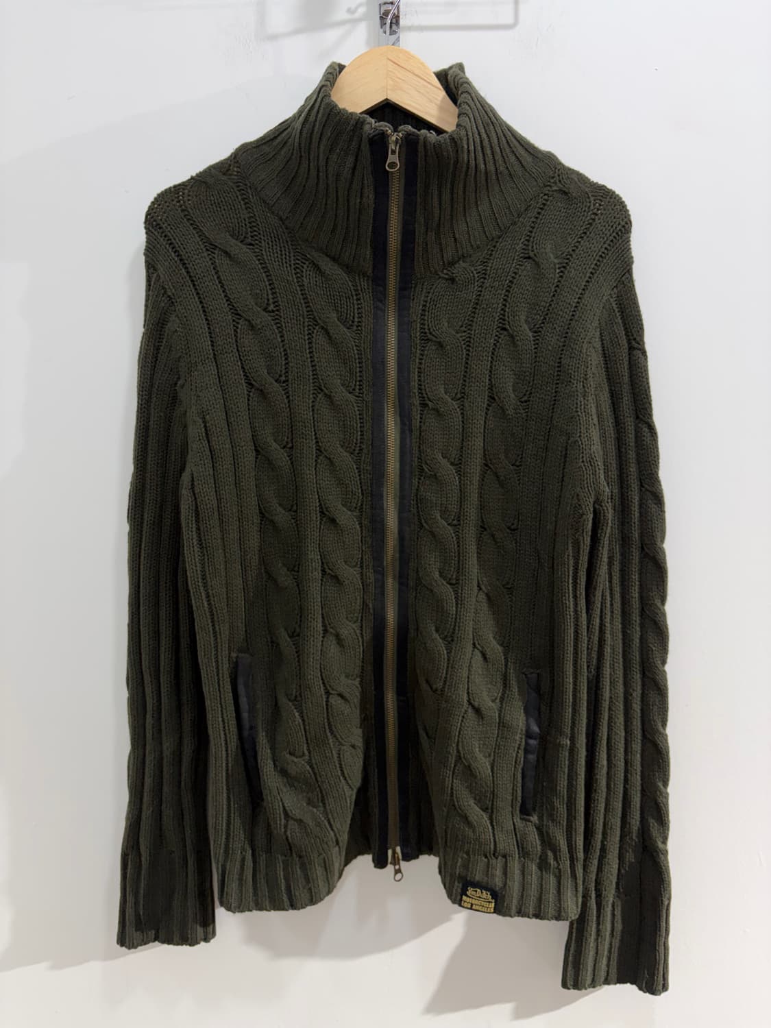 본더치 y2k 케이블 니트 집업 자켓 상품이미지5