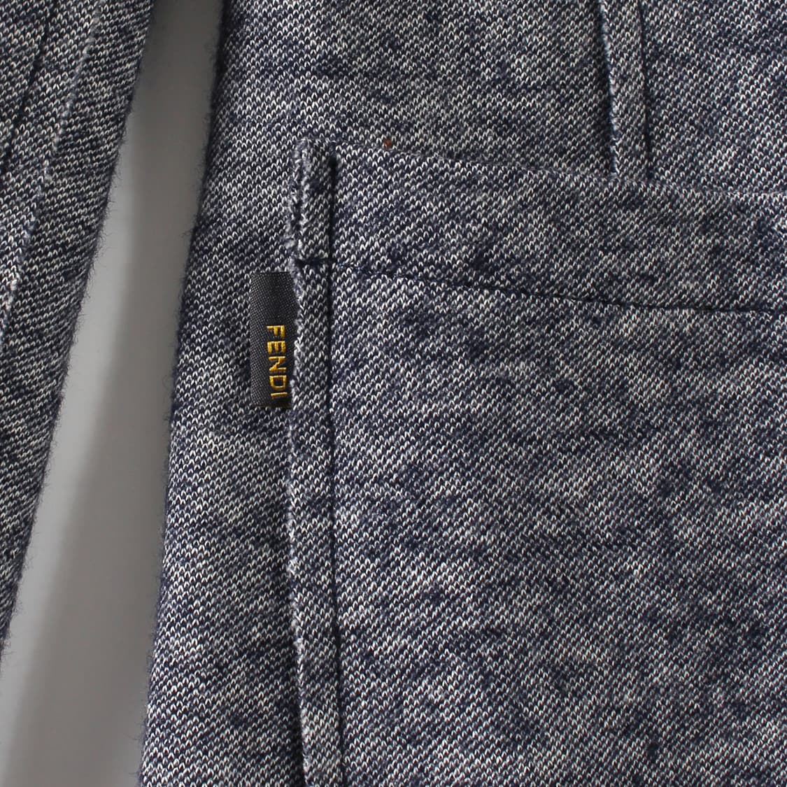 팬디 Fendi 빈티지 울 코튼 FF네이비 싱글 자켓 상품이미지4