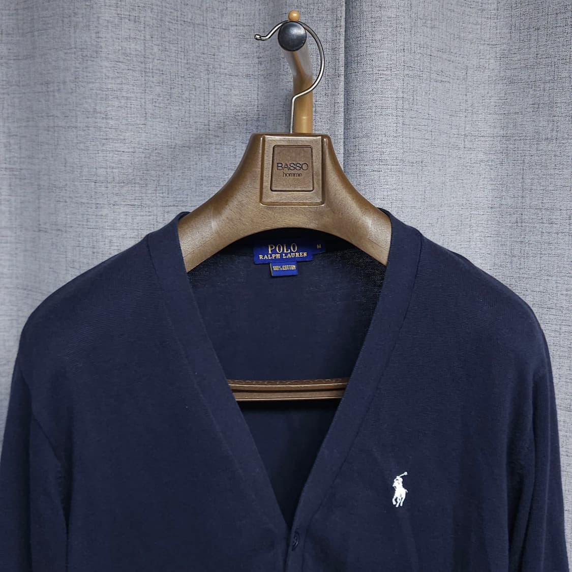 95-100 ) 폴로 랄프로렌 남성 면 가디건 네이비 상품이미지1