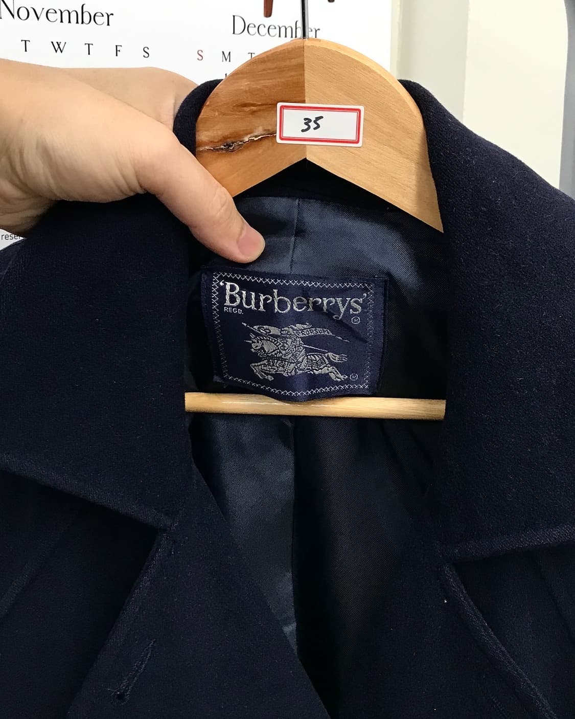 버버리 캐시미어 금장 더블 코트 상품이미지2