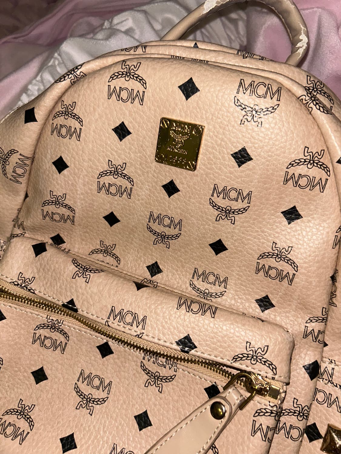 MCM 백팩 베이지골드 갸루백 상품이미지2