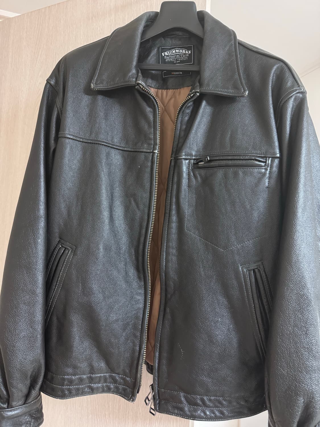 프리즘웍스 카우레더자켓 상품이미지1