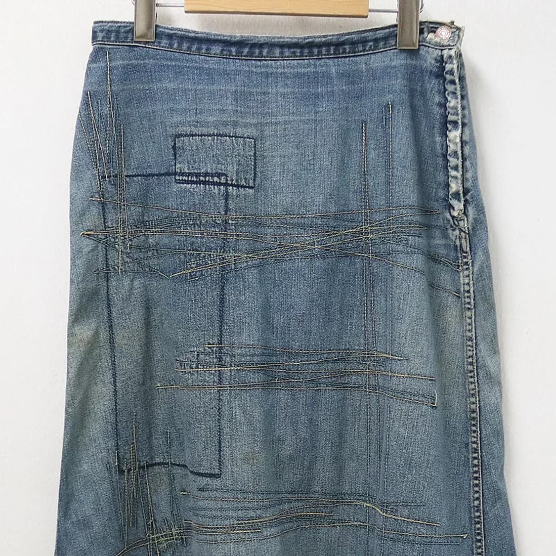 히스테릭 글래머 뒷트임 데님 롱 스커트 66818 상품이미지3