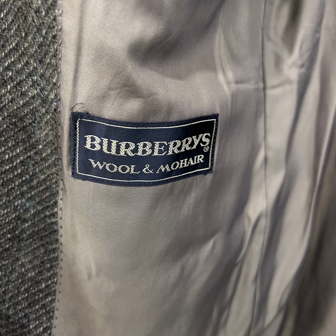 재팬빈티지 버버리 울 헤링본 투버튼 블레이저 상품이미지4