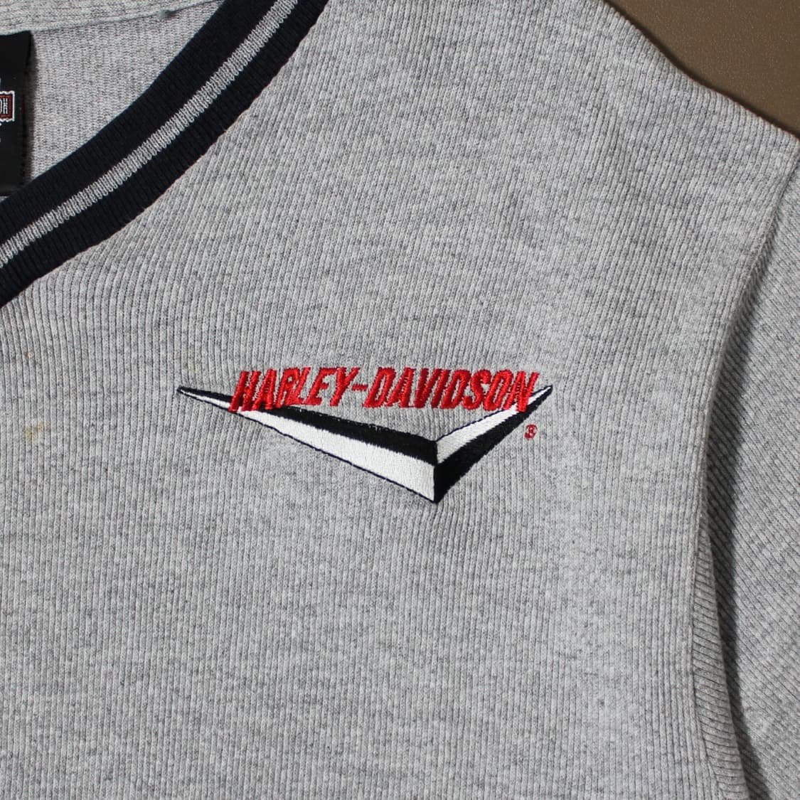 Harley-Davidson V넥 배색 반팔 티셔츠 상품이미지2