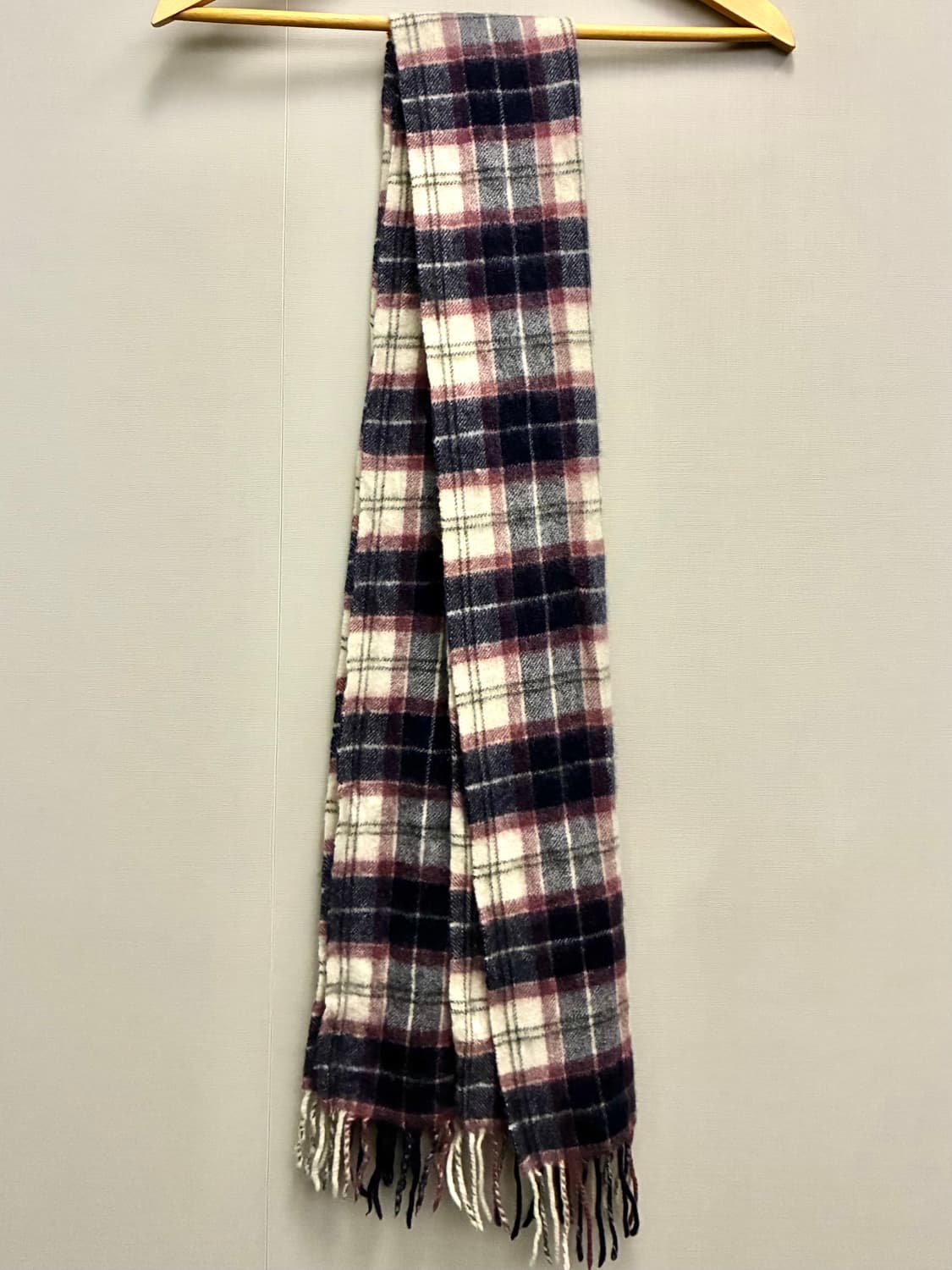 Barbour 바버 램스울 스트라이프 타탄체크 숏머플러 목도리 상품이미지5