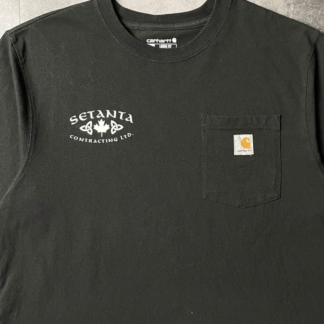 CARHARTT 칼하트K87 블랙 그래픽 포켓 반팔티셔츠 A01100 상품이미지3