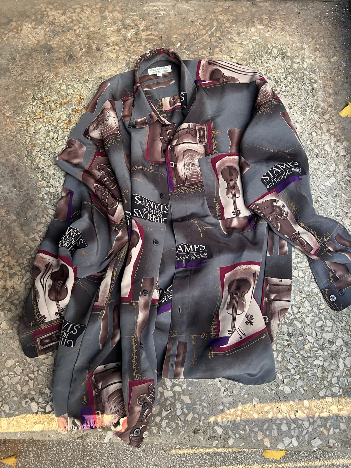 1990s royal honey 악기 레트로 프린팅 셔츠 상품이미지2