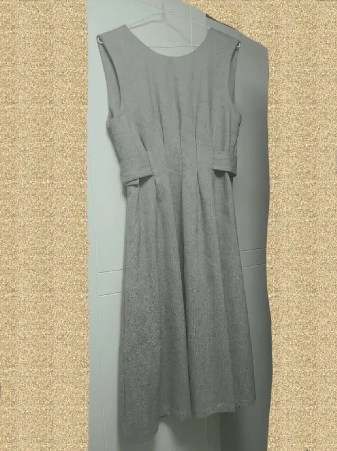 헤링본 뷔스티에 레이어드 플레어 롱 원피스 f 55 상품이미지1