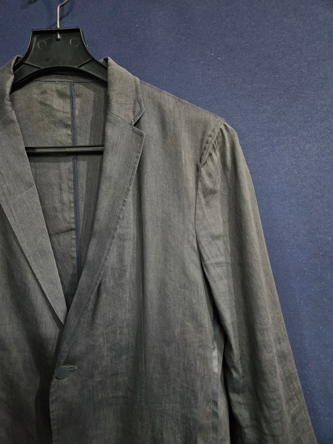 랑방 다크그레이 남성 슬림핏 100~105 마혼방 정장자켓  상품이미지4