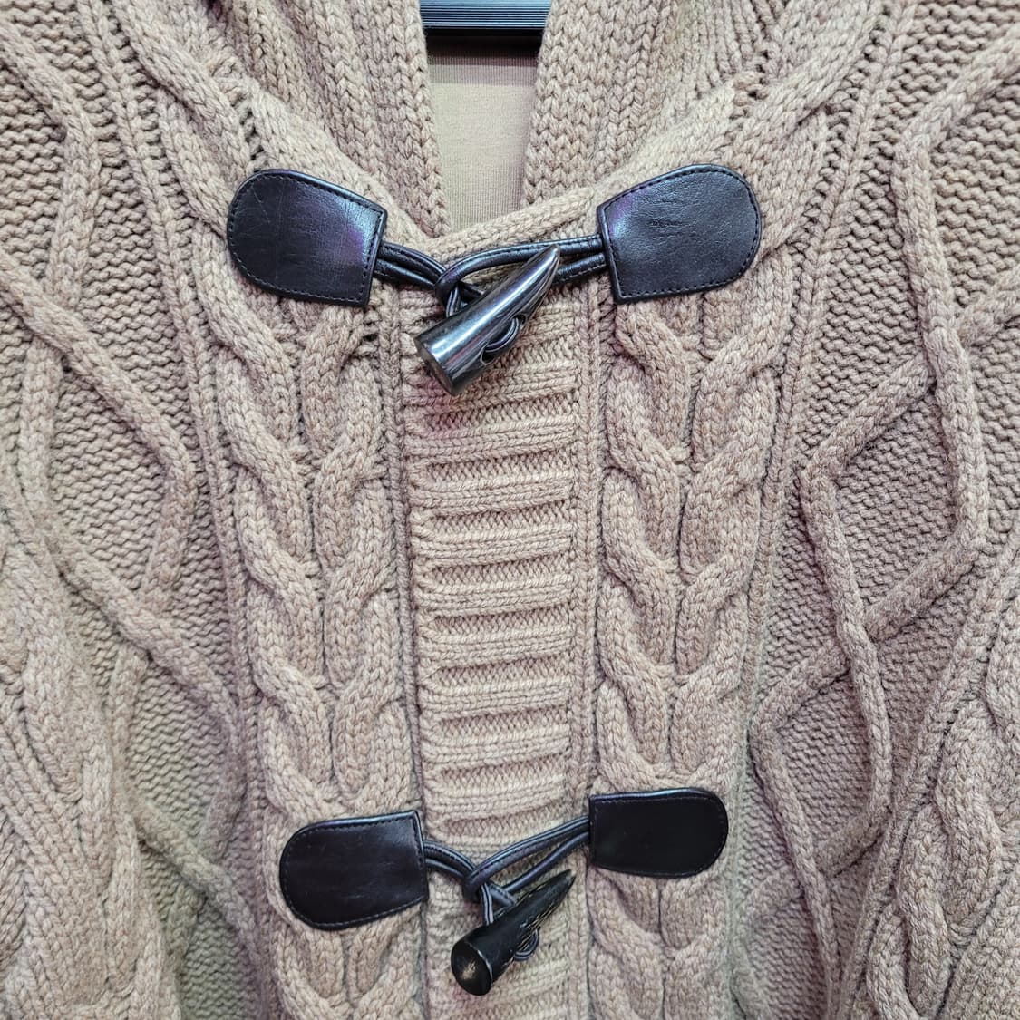 빈폴 꽈배기 케이블 떡볶이 코트 니트 가디건 상품이미지3