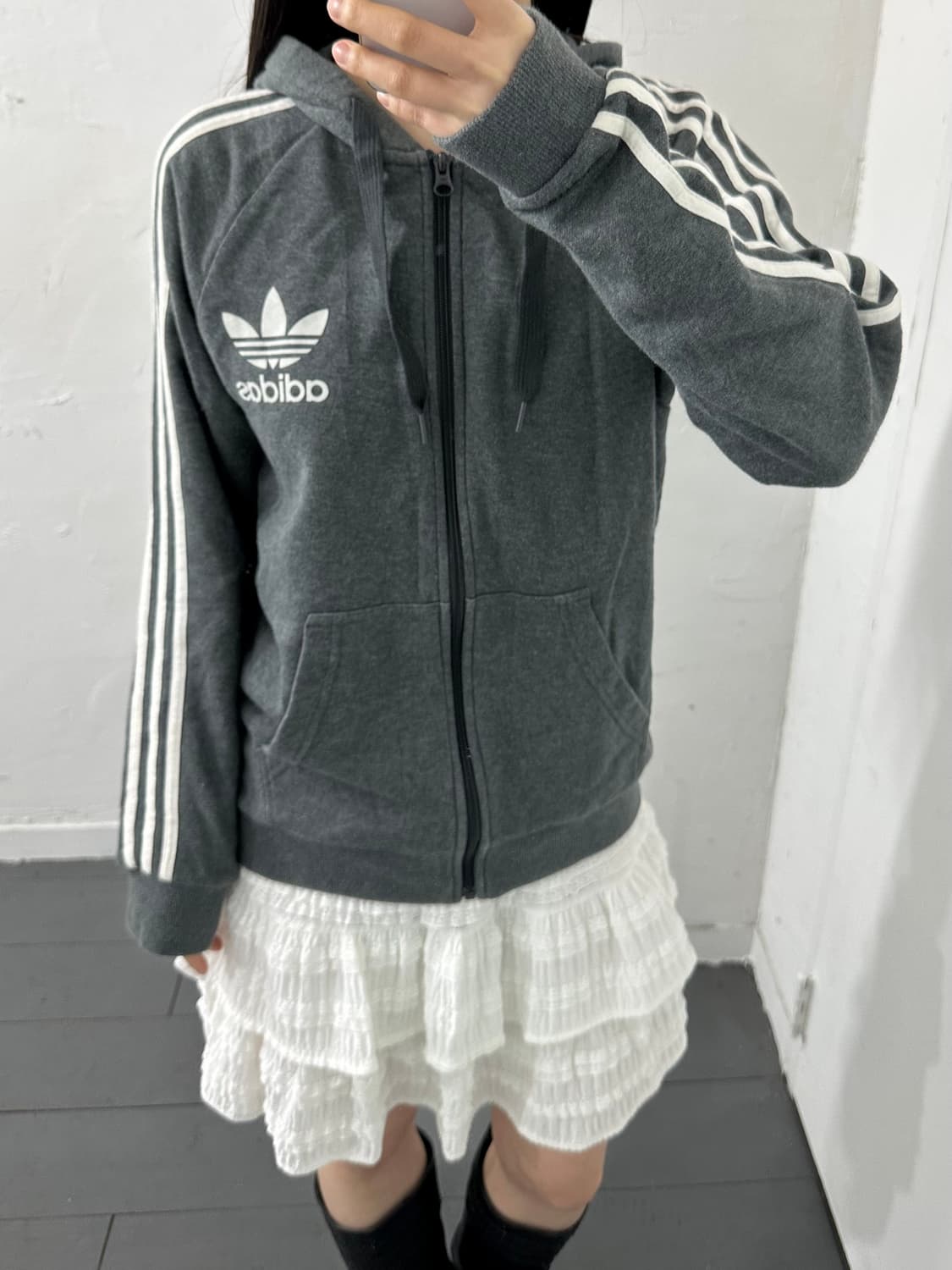 adidas gray hood zipup  상품이미지1