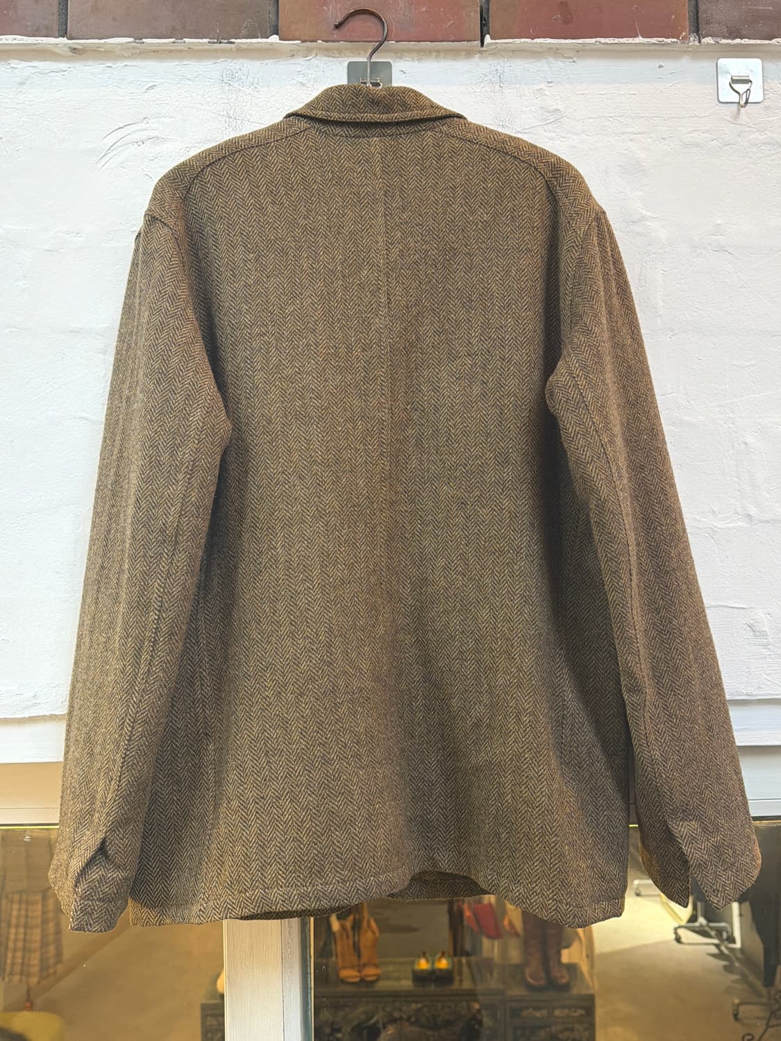 Cro Jack 브라운 헤링본 울 트위드 자켓 M 상품이미지6