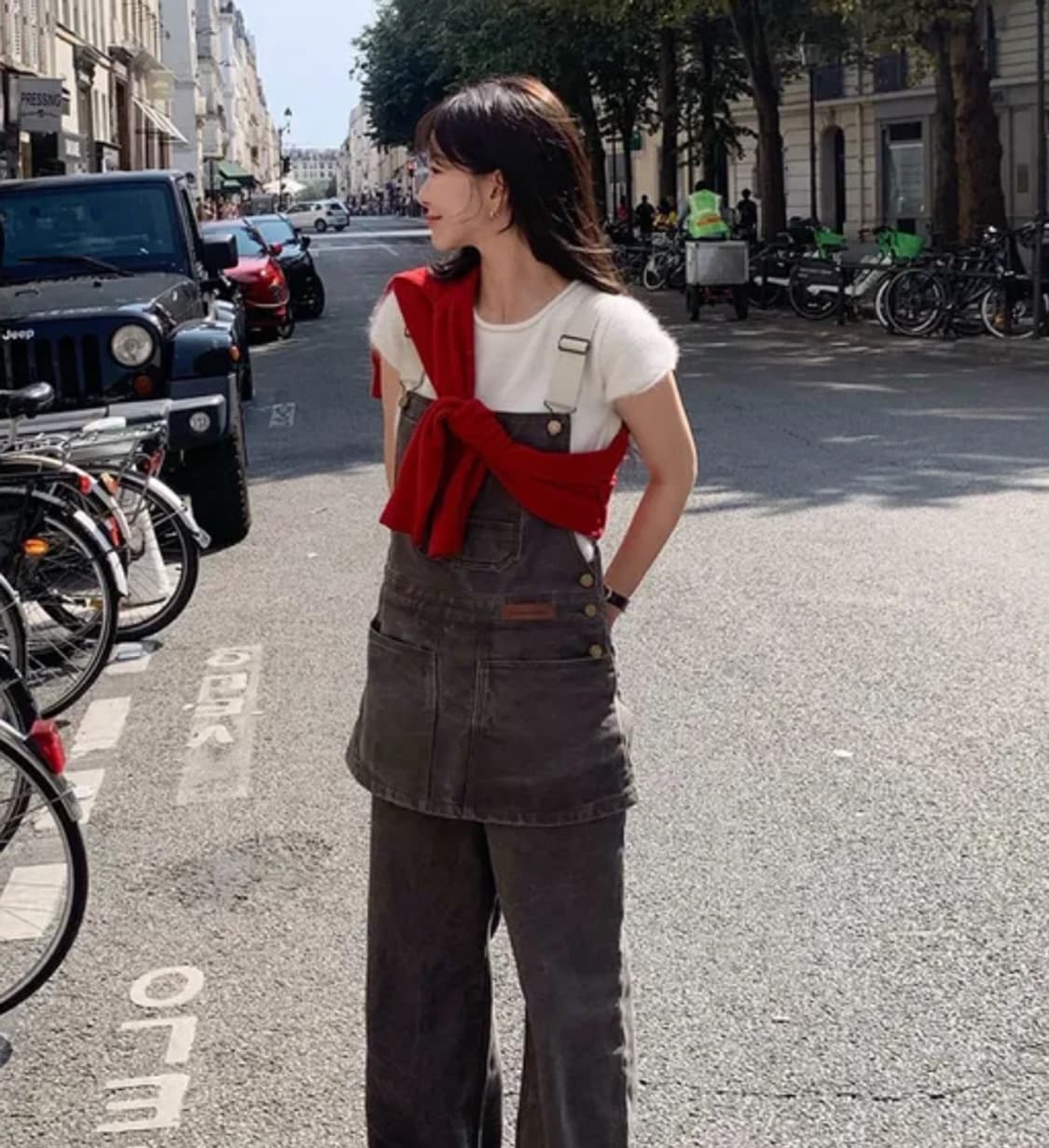 썸웨어버터 빈티지 콤비 오버롤 빈티지 브라운 상품이미지1