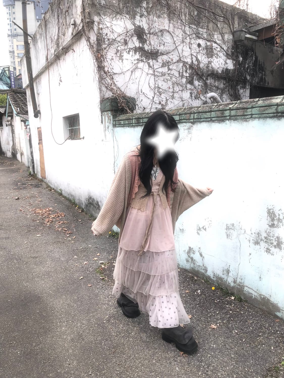 빈티지 복숭아 레이어드 코디세트 상품이미지6