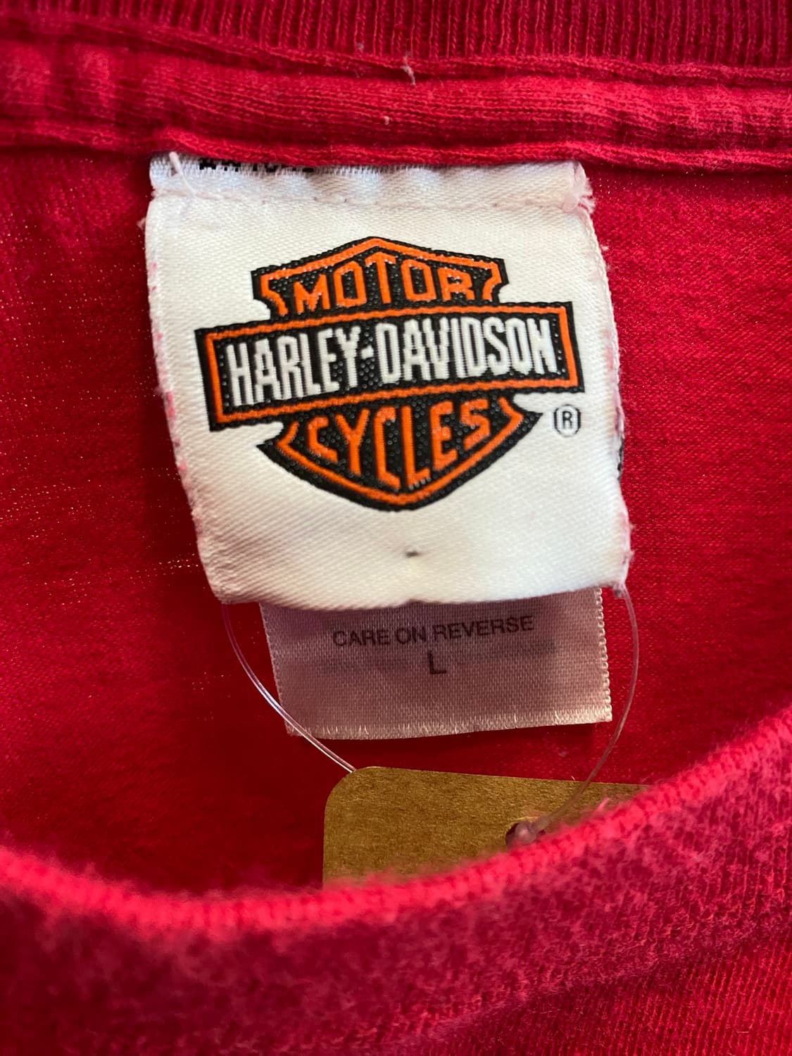 [L]할리데이비슨 레드 반팔 상품이미지4