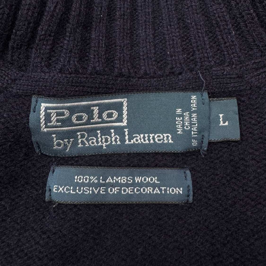 폴로 빅포니 램스울 투웨이 니트집업 네이비 상품이미지7