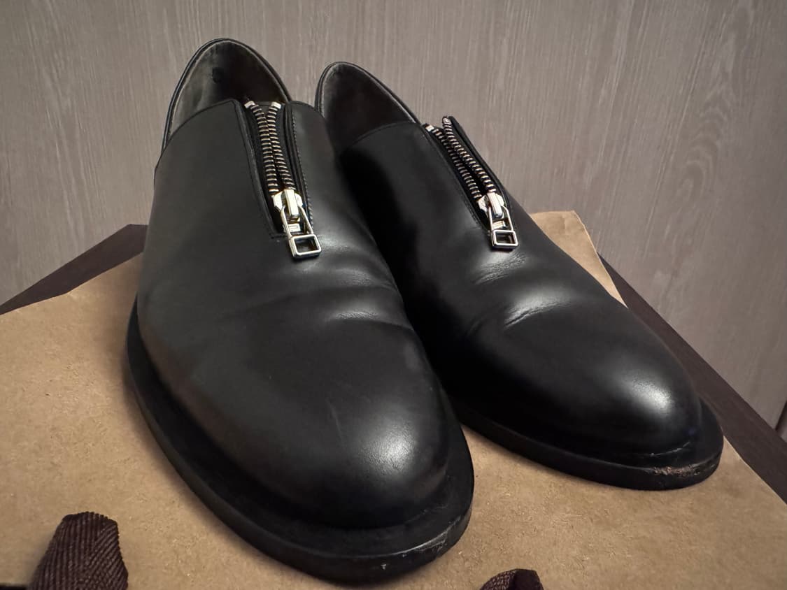 ISHMM ZIP SHOES 재팬메이드 집업 블랙 구두 로퍼 상품이미지1