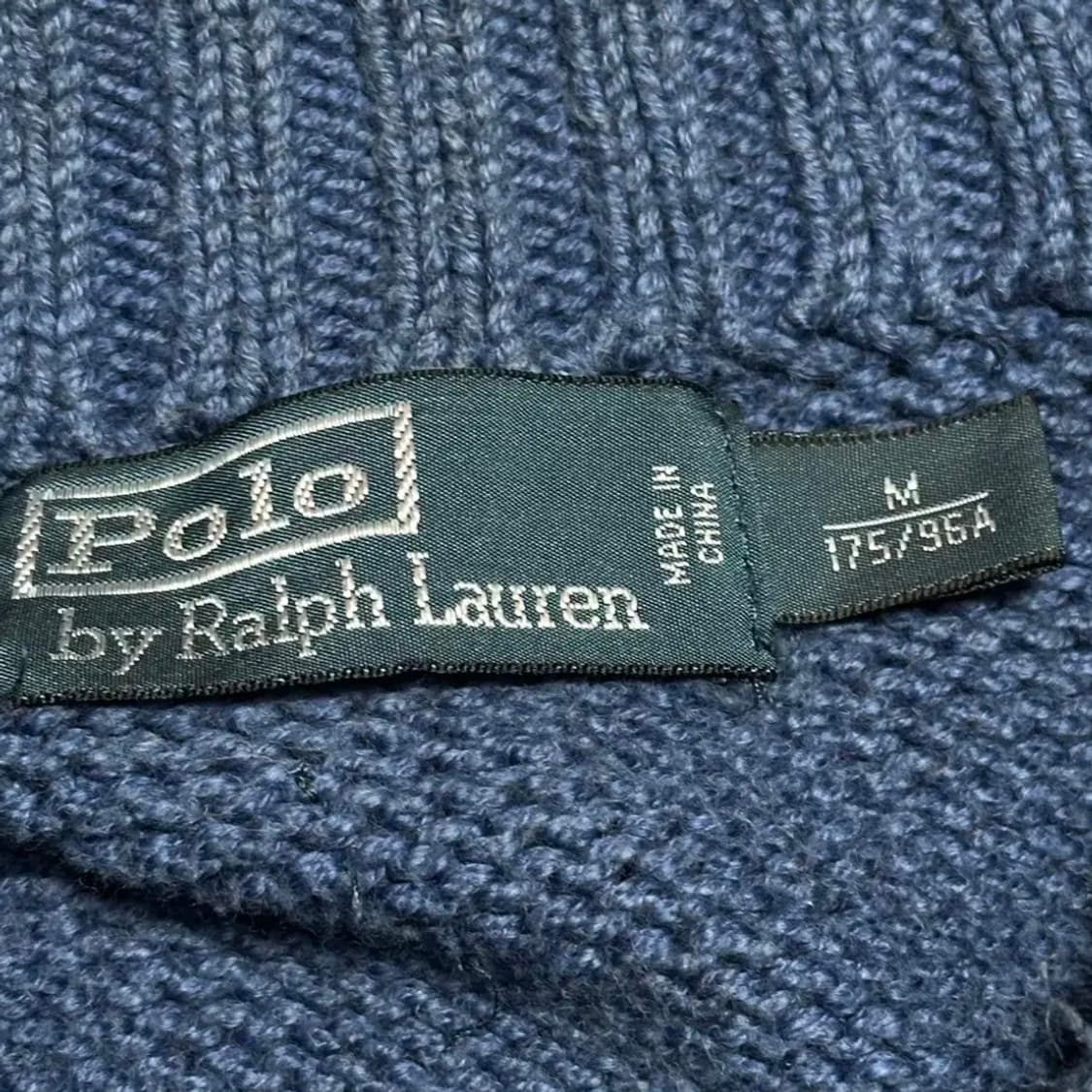 폴로랄프로렌 옐로우 포니 코튼 반집업 니트 상품이미지4