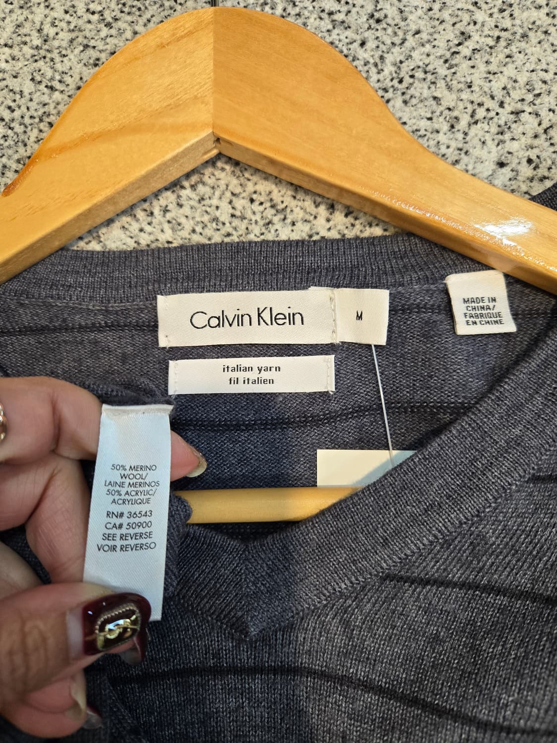 캘빈클라인 남성 울 니트 새상급 M 상품이미지6