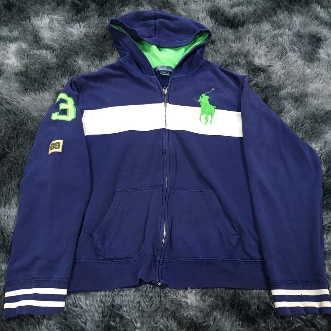 투티/0248 폴로 랄프로렌 네이비 후드집업 y2k 스포티 상품이미지3