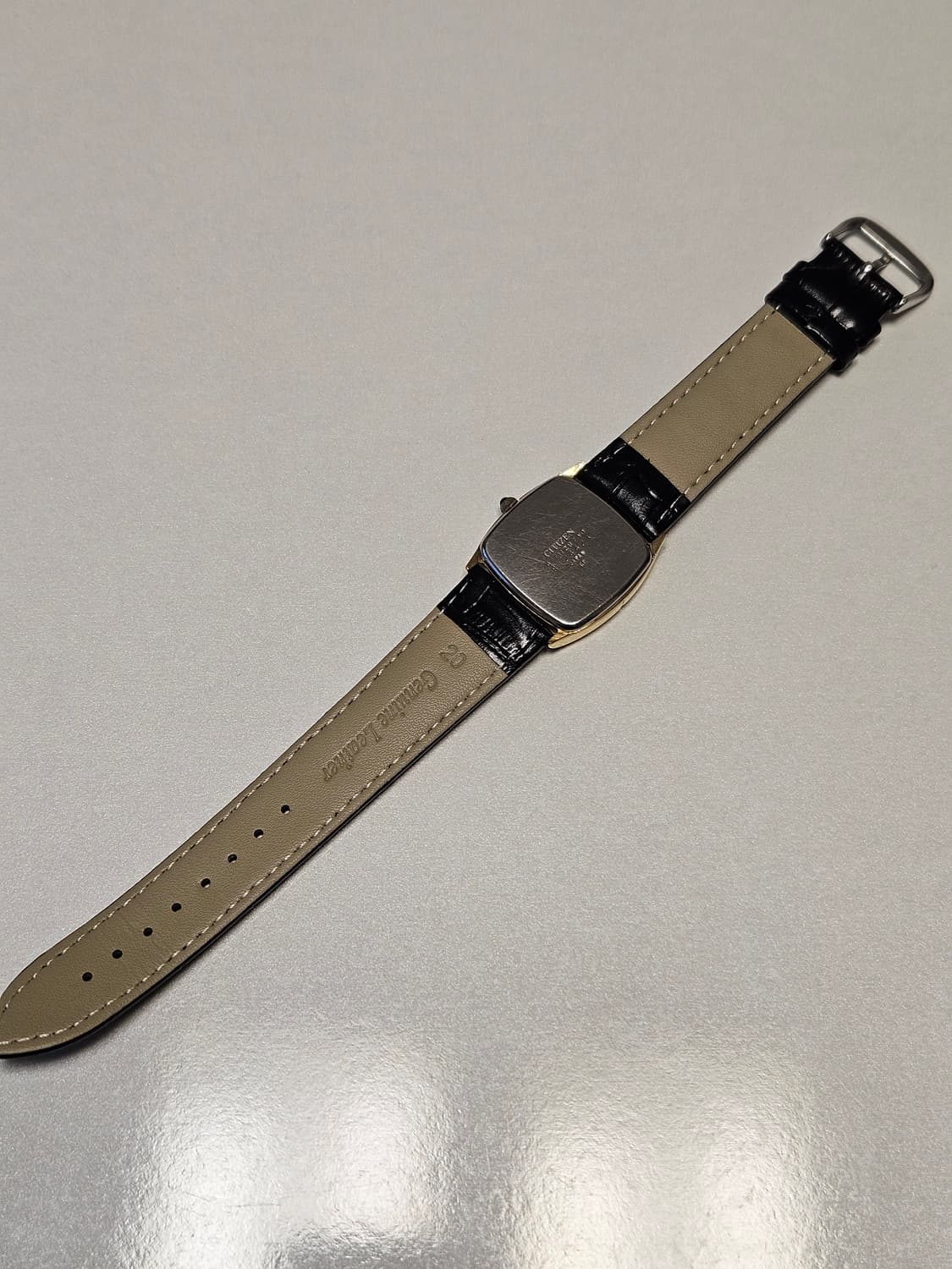 시티즌 빈티지 쿼츠 금장 드레스 가죽 시계 상품이미지7