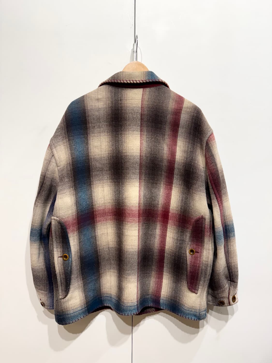 BENETTON 베네통 울 체크 자켓 상품이미지5