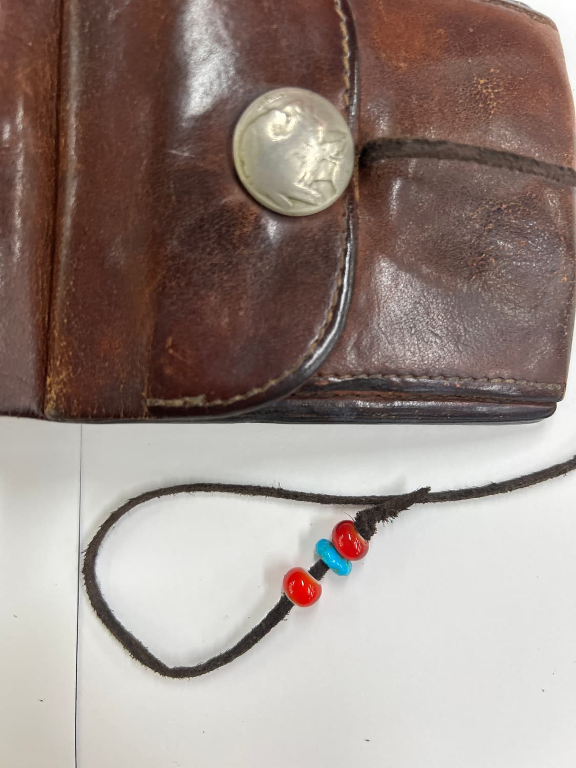 goros 고로스 새들레더 다크브라운 콘초 반지갑 상품이미지9