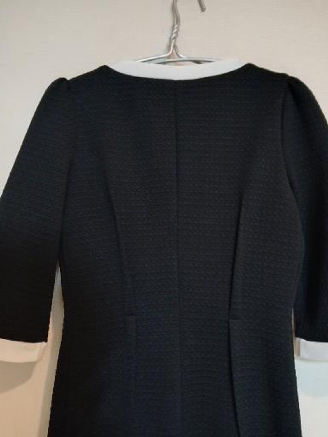 나롱쥐 배색 카라 지퍼 원피스 섹시 정장 홀복 캡 드레스 하객룩 데이트룩 상품이미지3