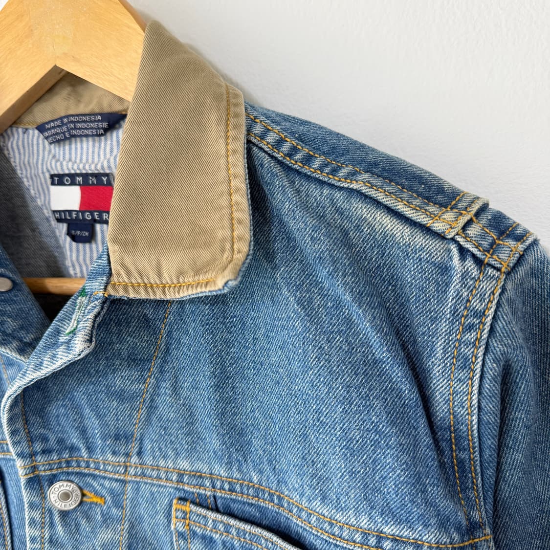 [S] 90s 타미힐피거 올드스쿨 데님자켓 상품이미지3