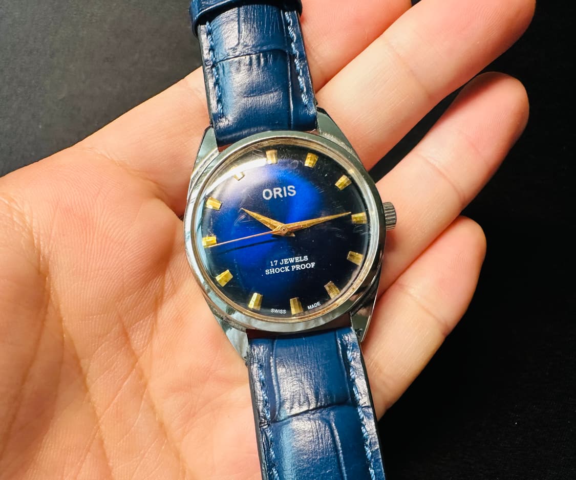 오리스 블루 다이얼 빈티지 오토매틱 시계 판매 상품이미지1