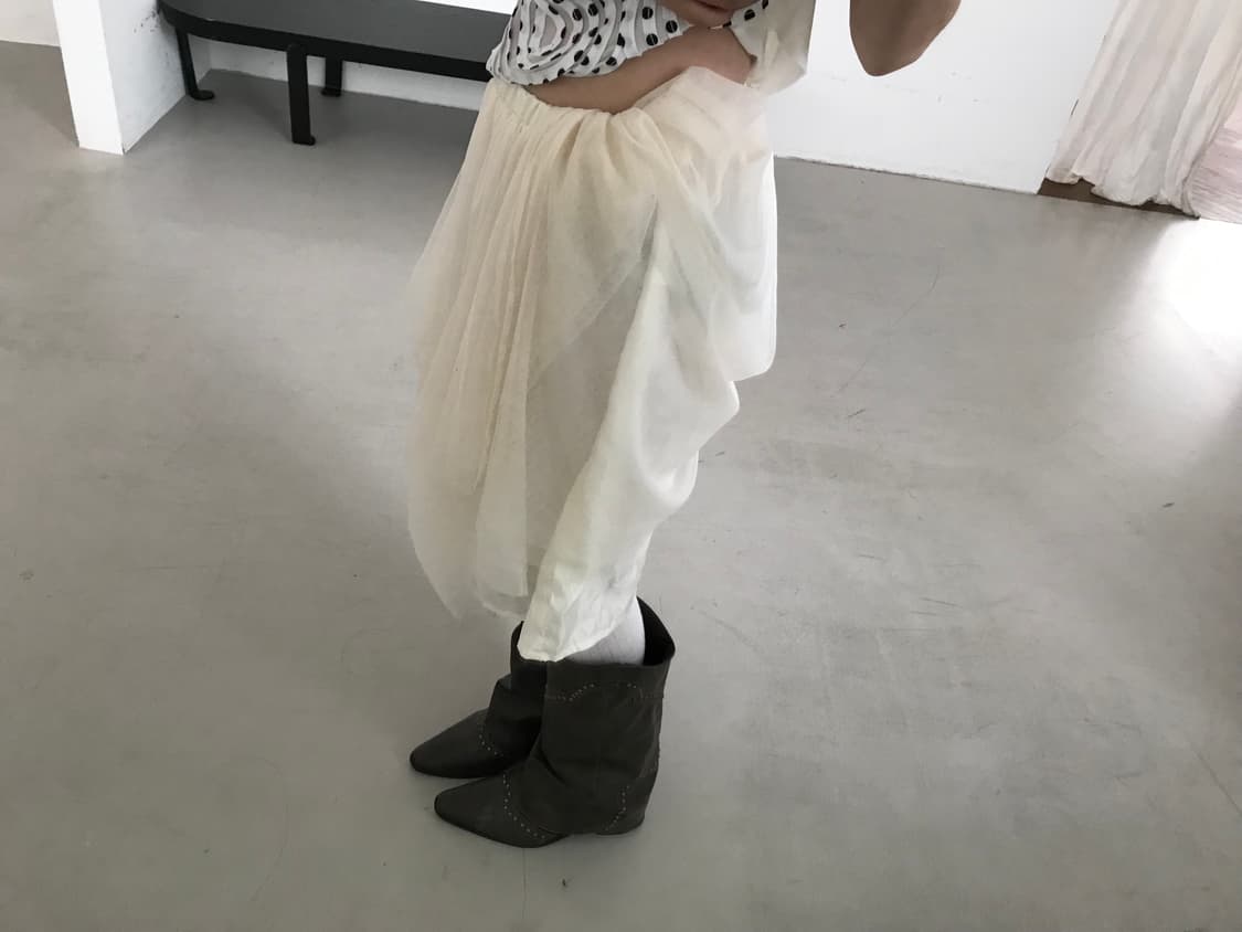 vintage ivory sha skirt  상품이미지2