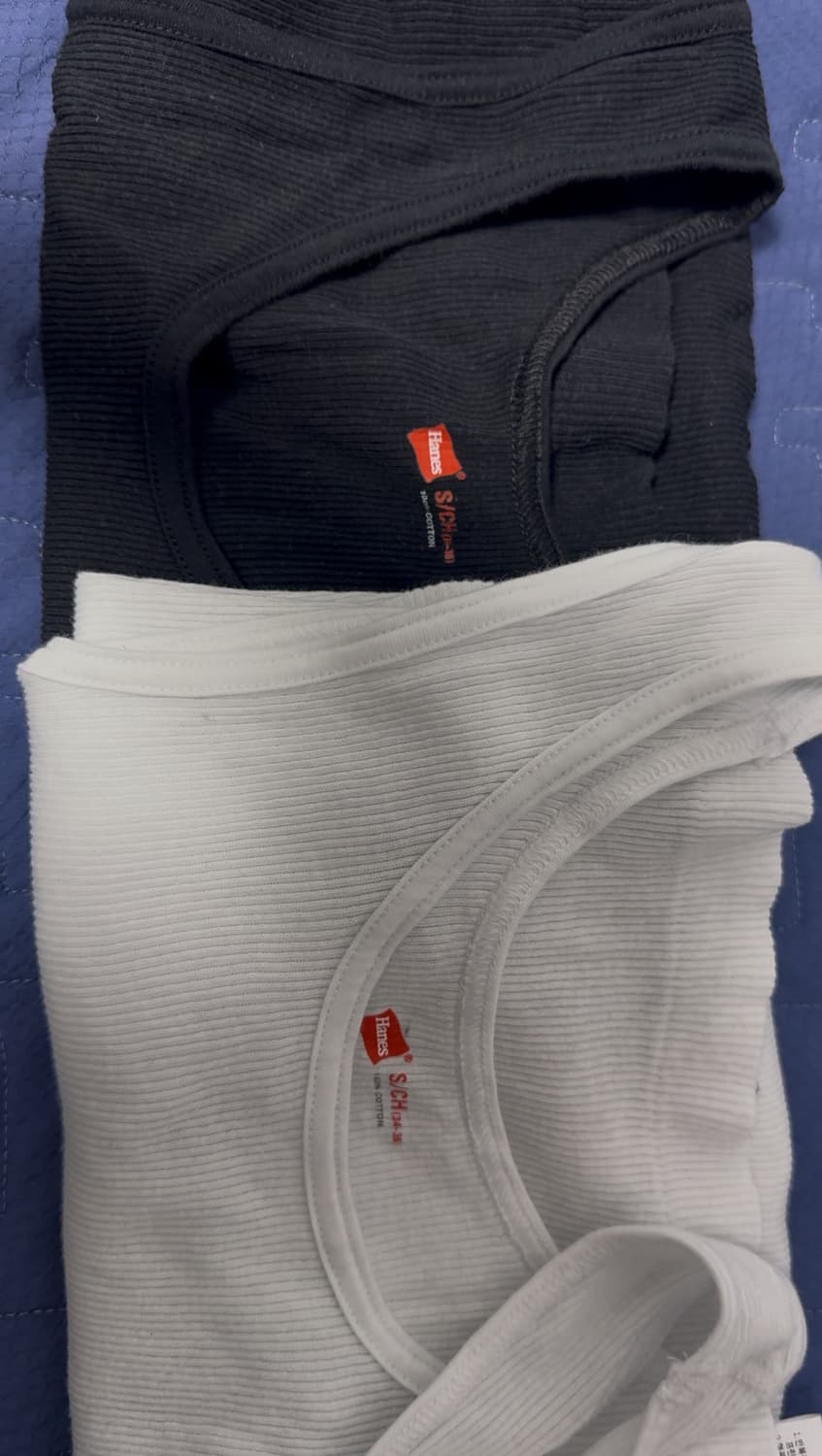 헤인즈 나시 블랙,화이트 s 상품이미지2