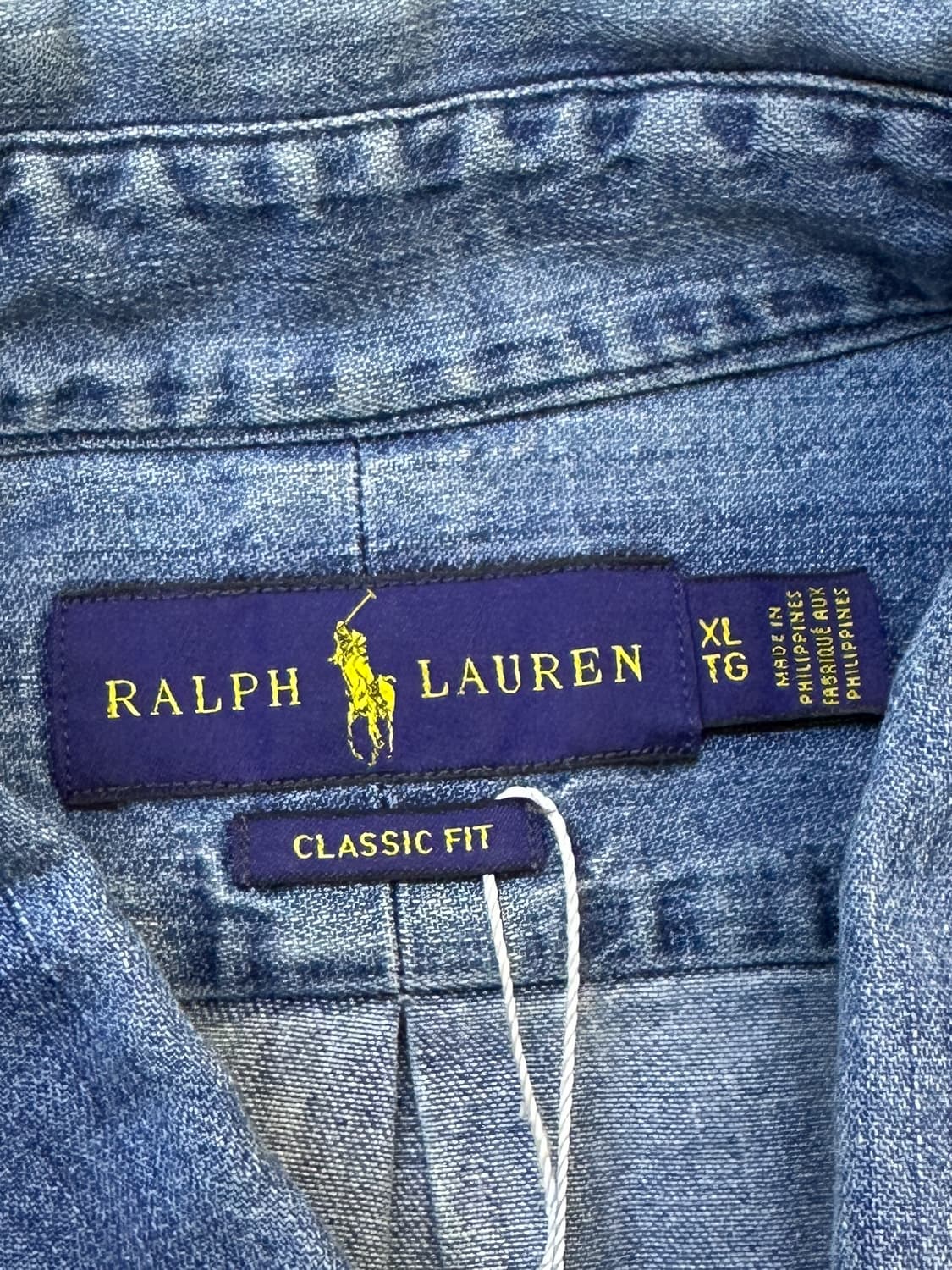 폴로랄프로렌 베이직 포니 오버사이즈 데님 셔츠 상품이미지5