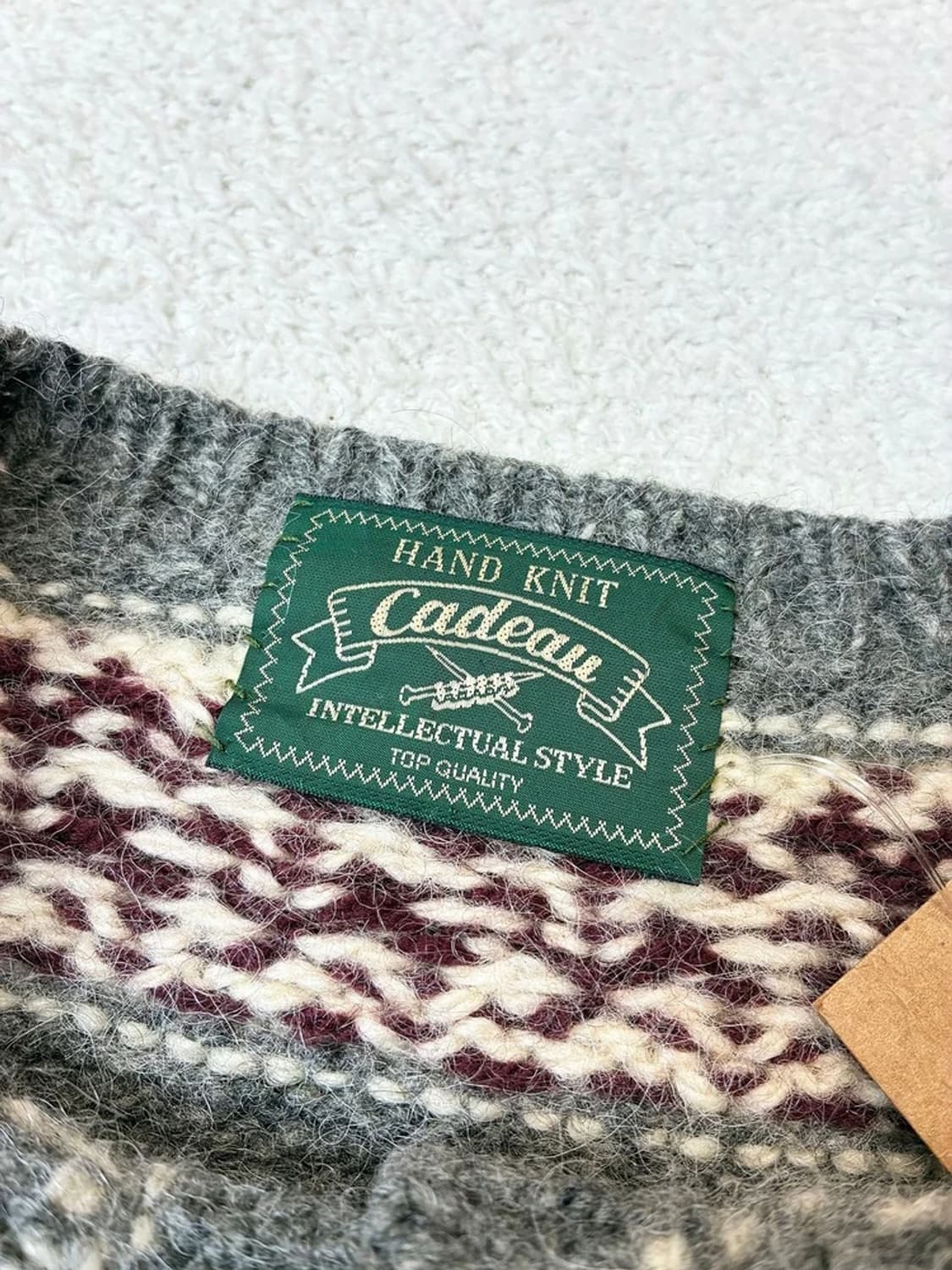 핸드니트 커도우 90's 에스닉 코위찬 패컨 울 가디건 PN6117 상품이미지8