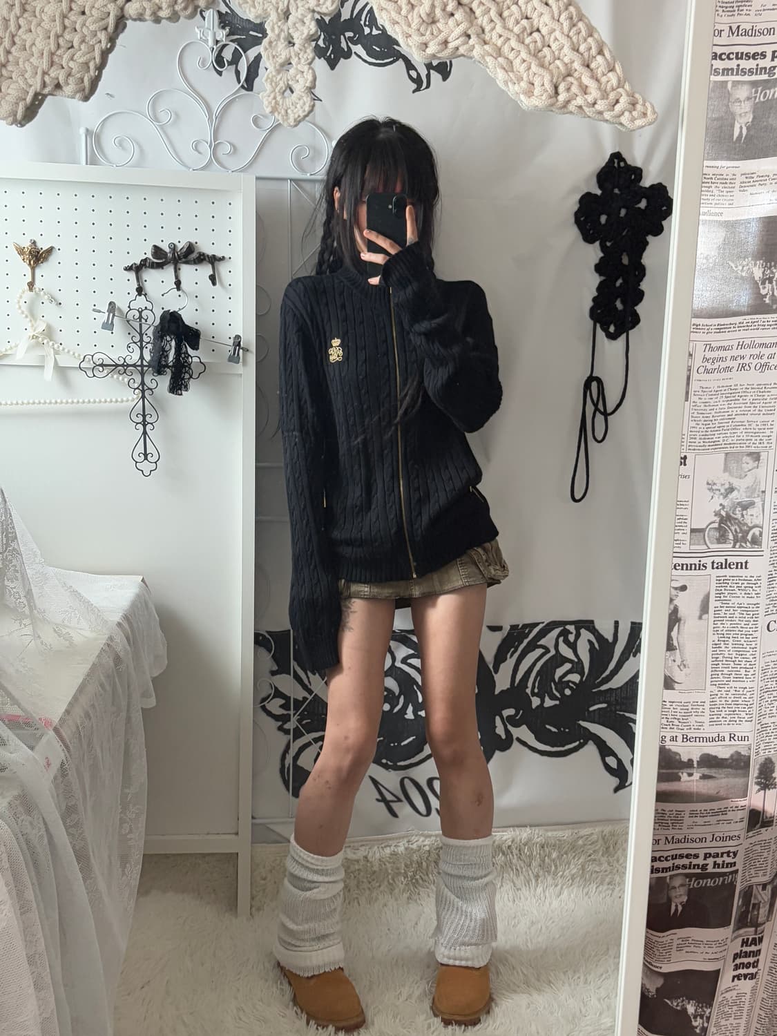 • Polo Black Cable Knit Zip-Up 상품이미지4