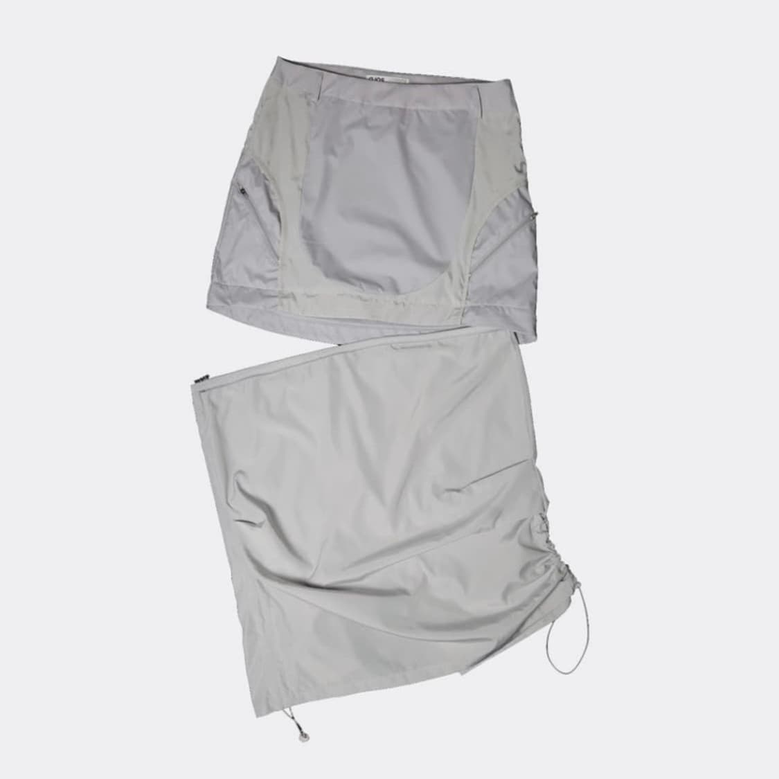 오호스 OJOS 3way 쓰리웨이 나일론 스트링 스커트 그레이 상품이미지1