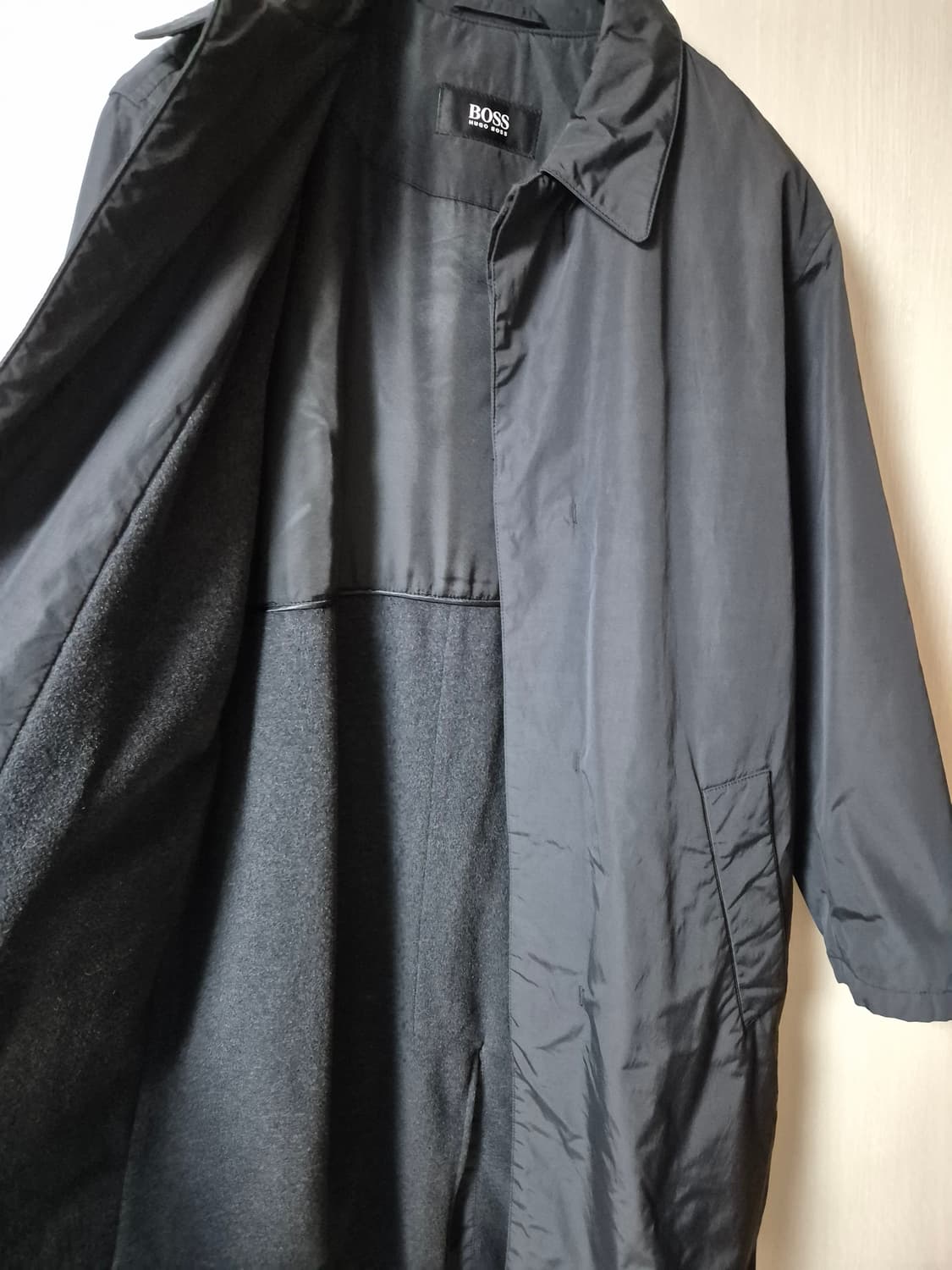 (정품) 휴고보스  BOSS  롱 코트 싱글 코트  46 상품이미지4