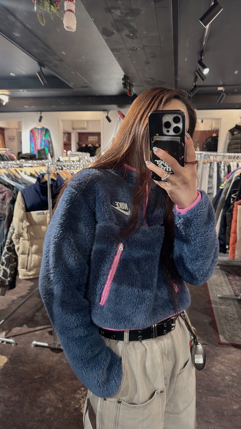 나이키 플리스 크롭 하프집업 아노락 후리스 S 상품이미지9