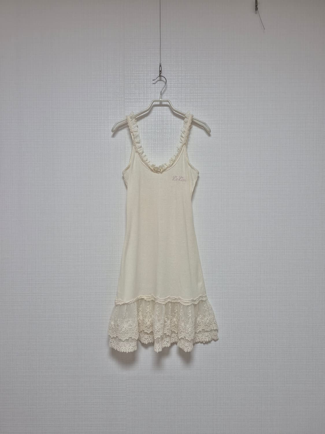 리즈리사 샘플 히메카지 모리스타일 슬립원피스 아이보리 상품이미지1