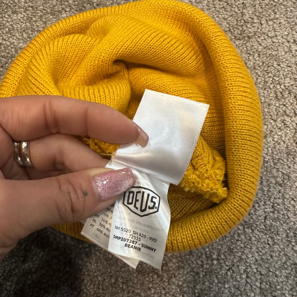 데우스 옐로우 숏/롱 비니F 상품이미지5