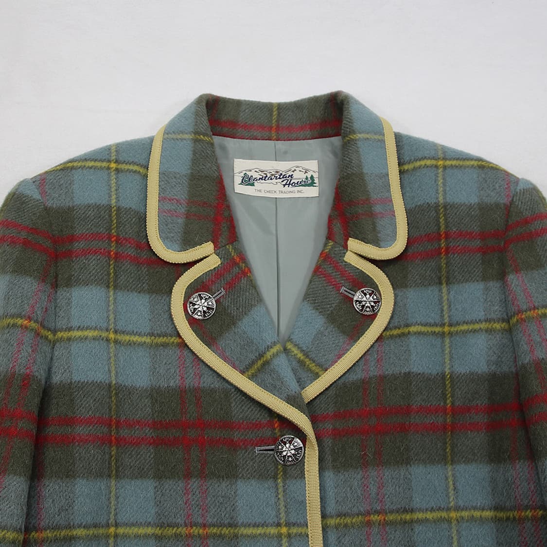 Clantartan House 울 체크 파이핑 블레이져 (여성용 9AR) 상품이미지4