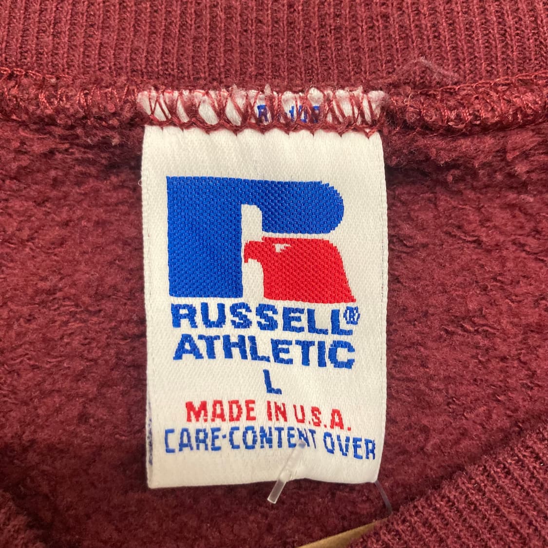 90‘s USA 러셀 맨투맨 ‘버건디‘ 상품이미지5