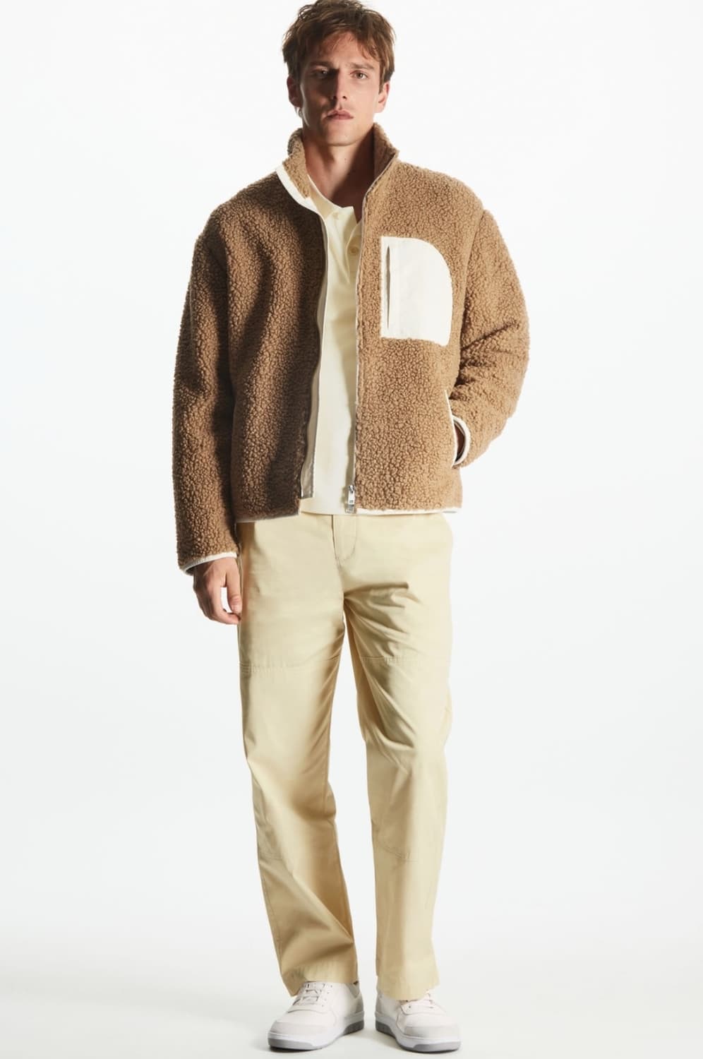 COS 테디 집업자켓 베이지 XL 상품이미지2